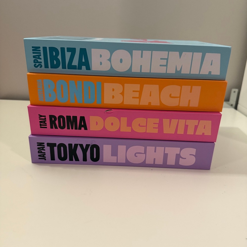 Set of 4 Decorative Storage Boxes Ibiza Rome Bondi Beach Tokyo Travel Theme